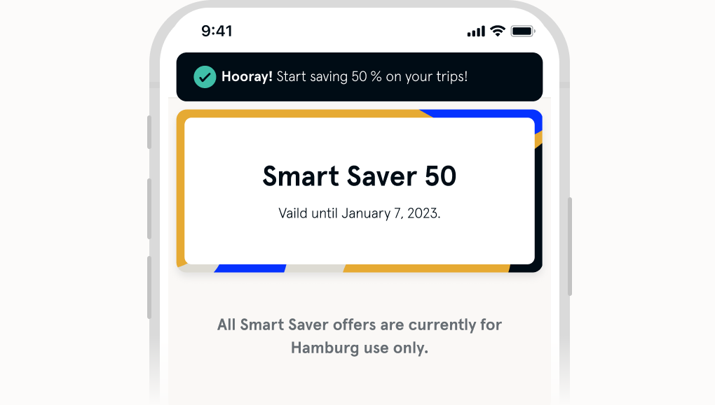 The image shows the information about the active Smart Saver package including the duration