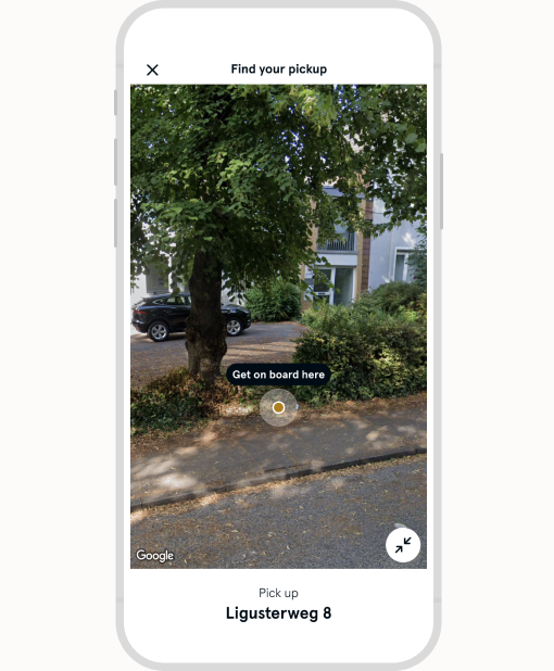 You can see a photo from the location of the stop