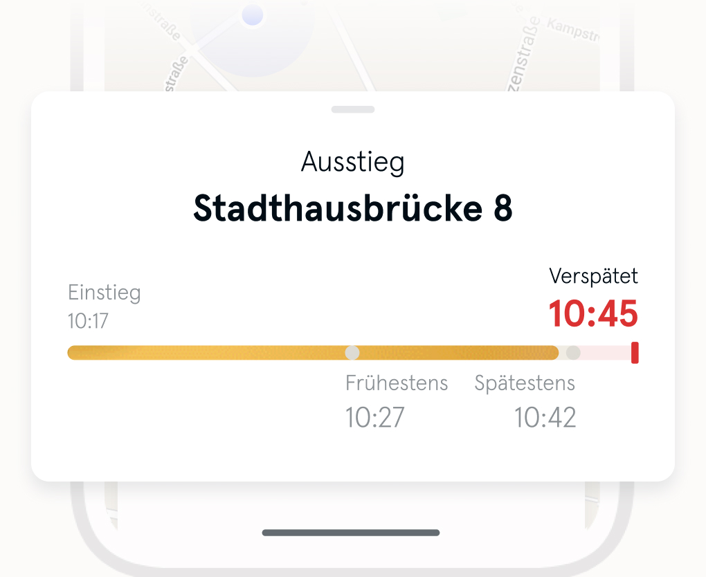 Bild stellt die Ankunftsübersicht mit einer roten Uhrzeit dar welche eine Verspätung bei der Ankunft anzeigt