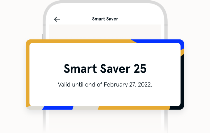 The image shows the information about the active Smart Saver package including the duration